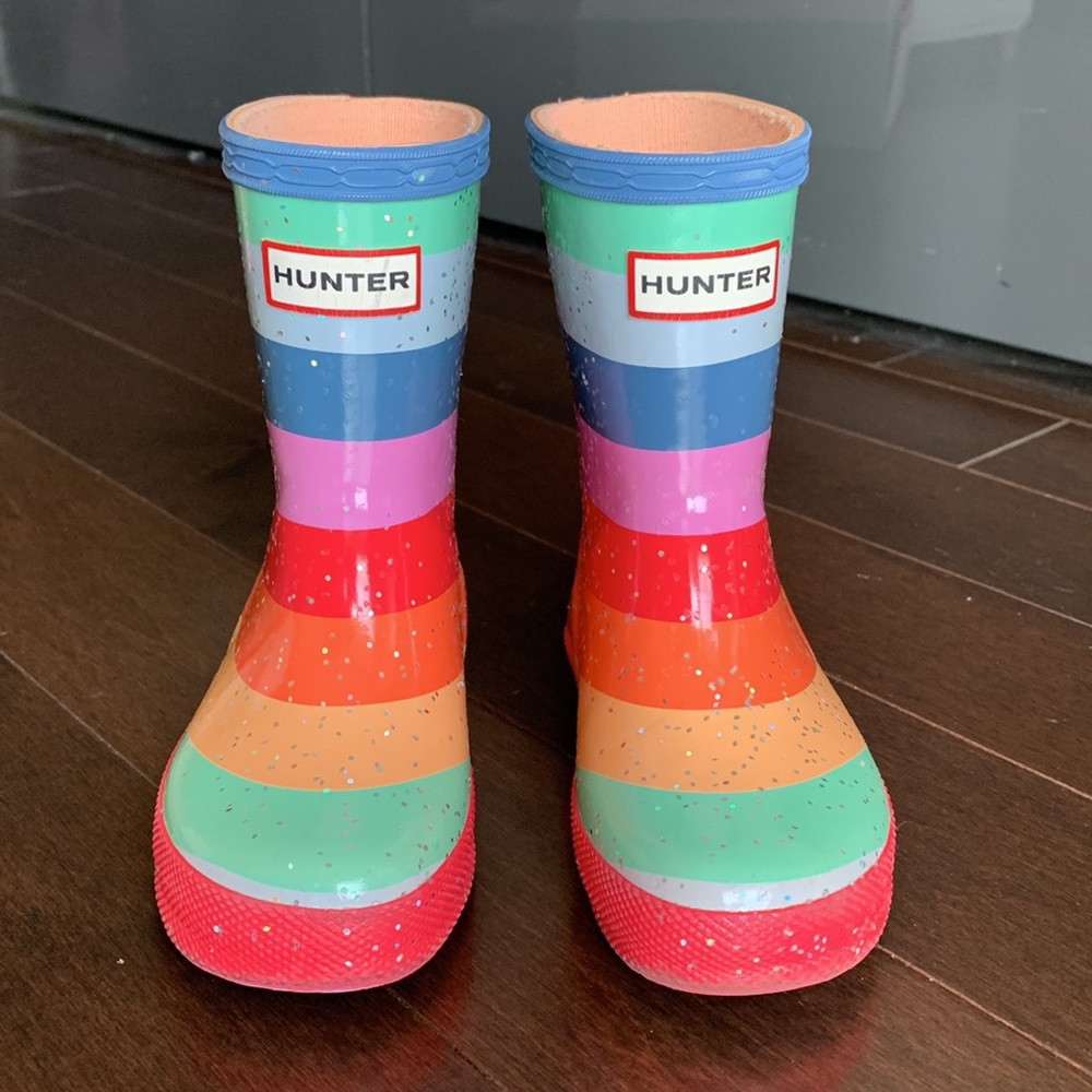 Toddler Hunter rainbow rain boots
